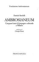 Copertina  Ambrosianeum : cinquant'anni di impegno culturale a Milano